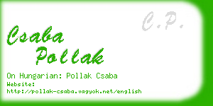 csaba pollak business card